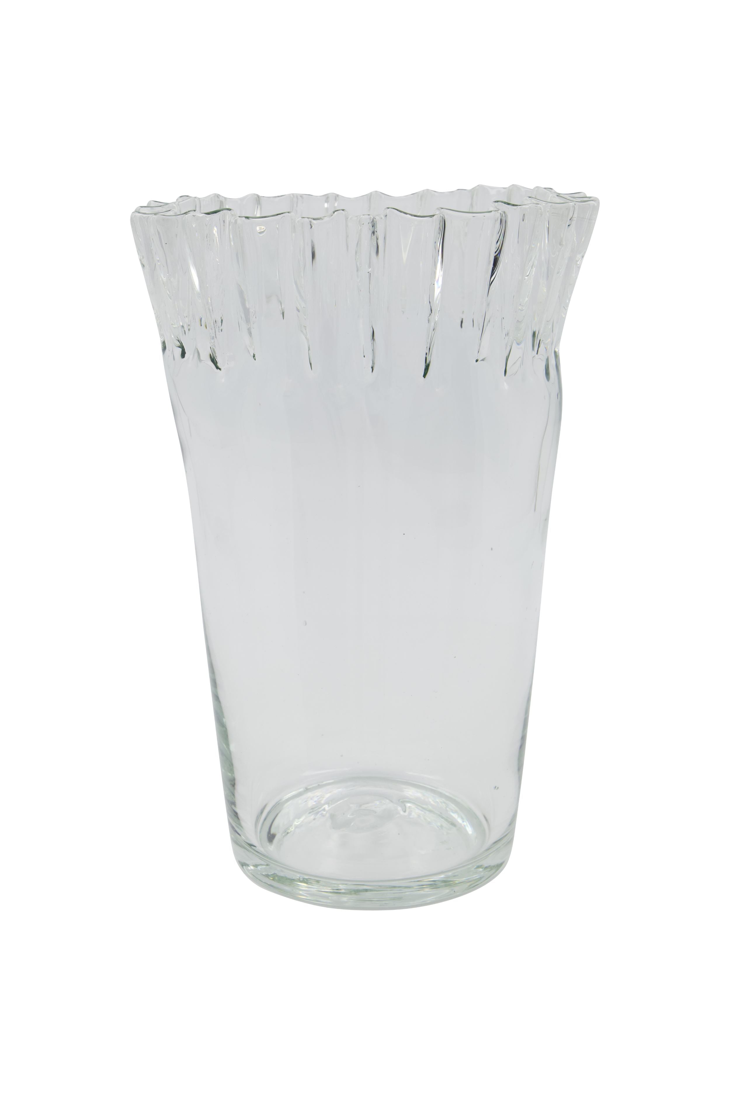 Fold glass vase