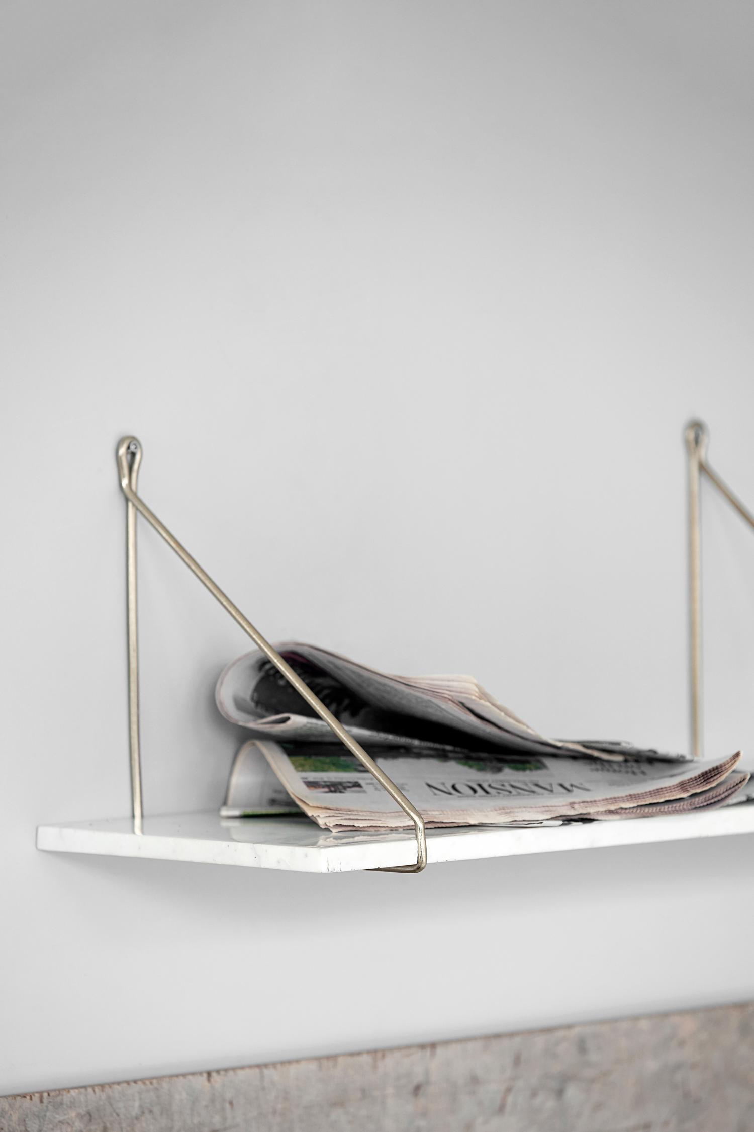marble shelf with brackets