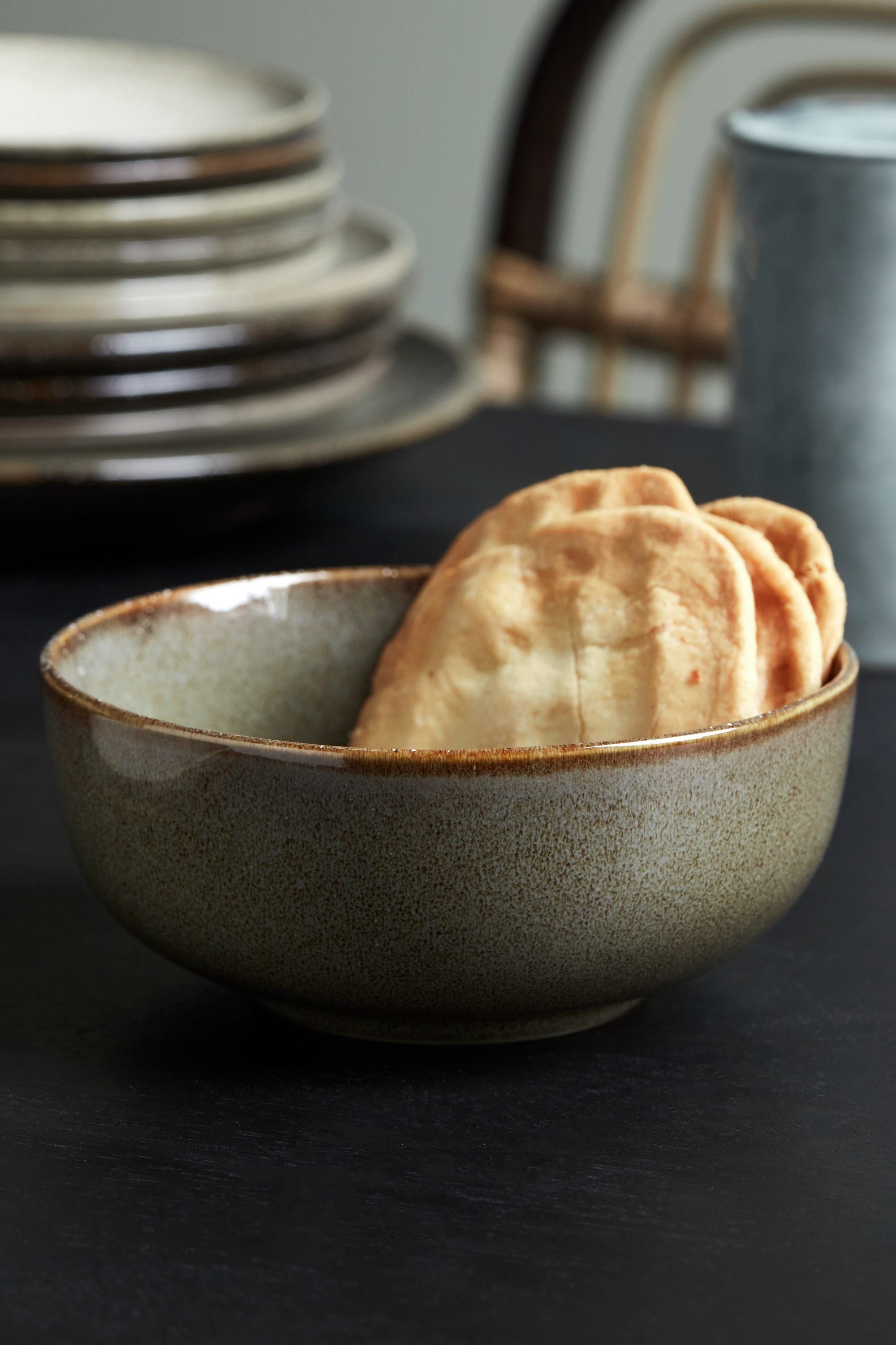 lake bowl round green 14.5cm