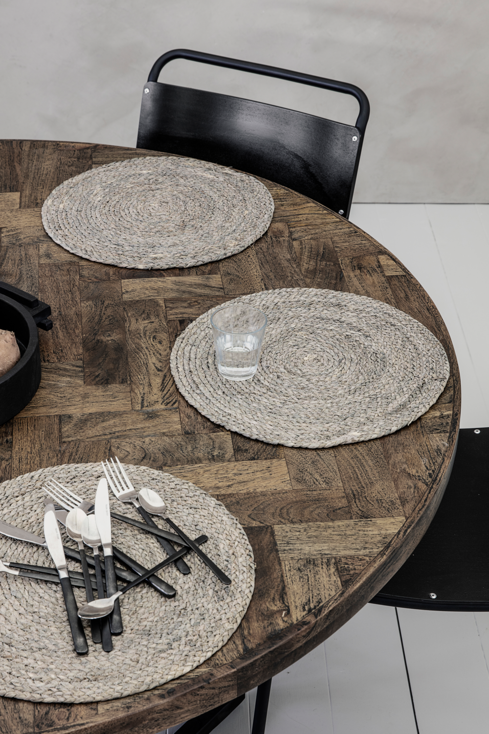 circle placemat set/4 natural taupe