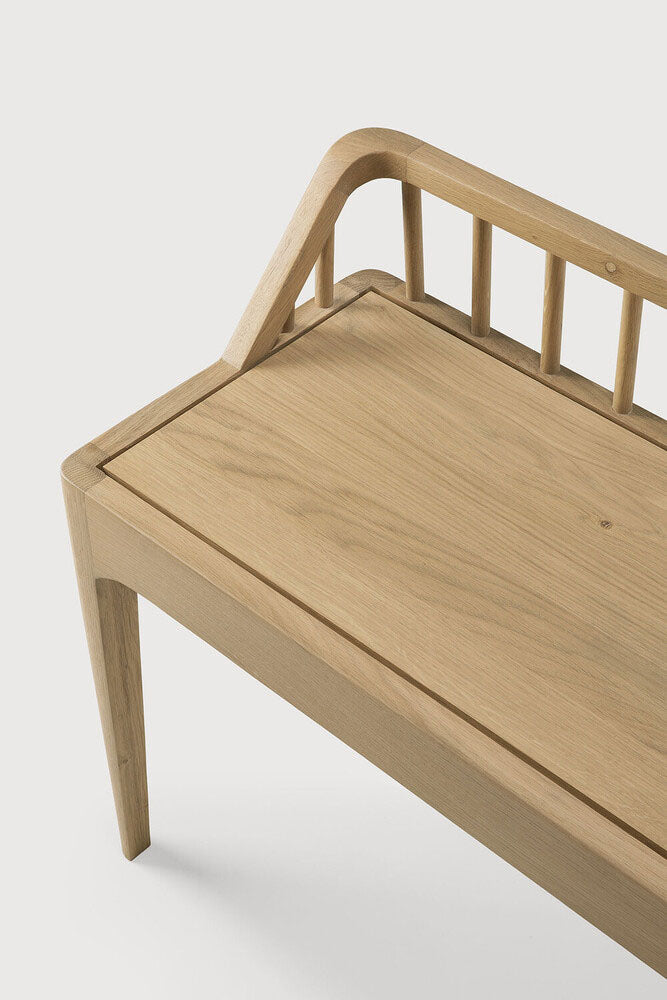spindle bench oak 150 x 35 x 60cm