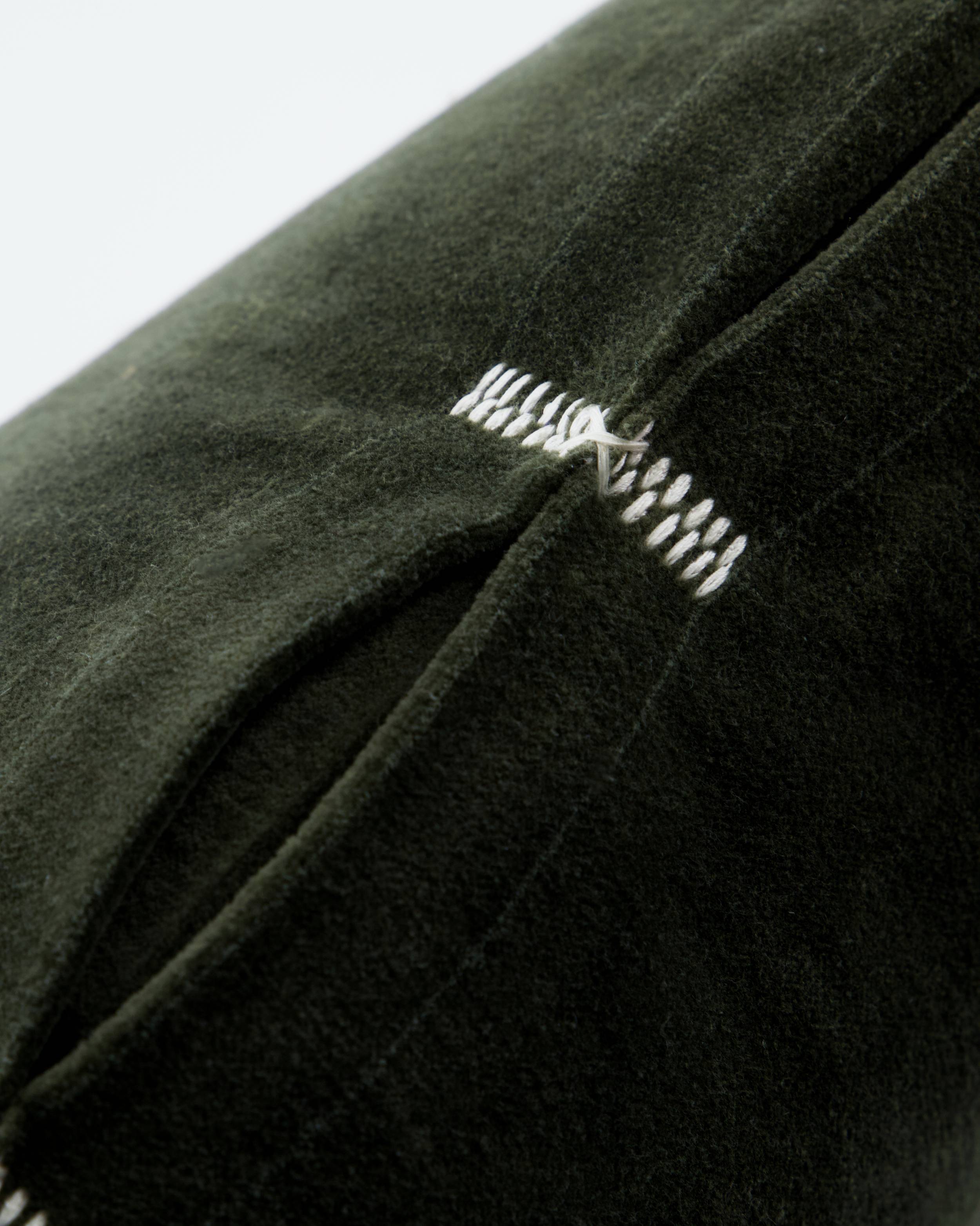 velvet cushion cover green