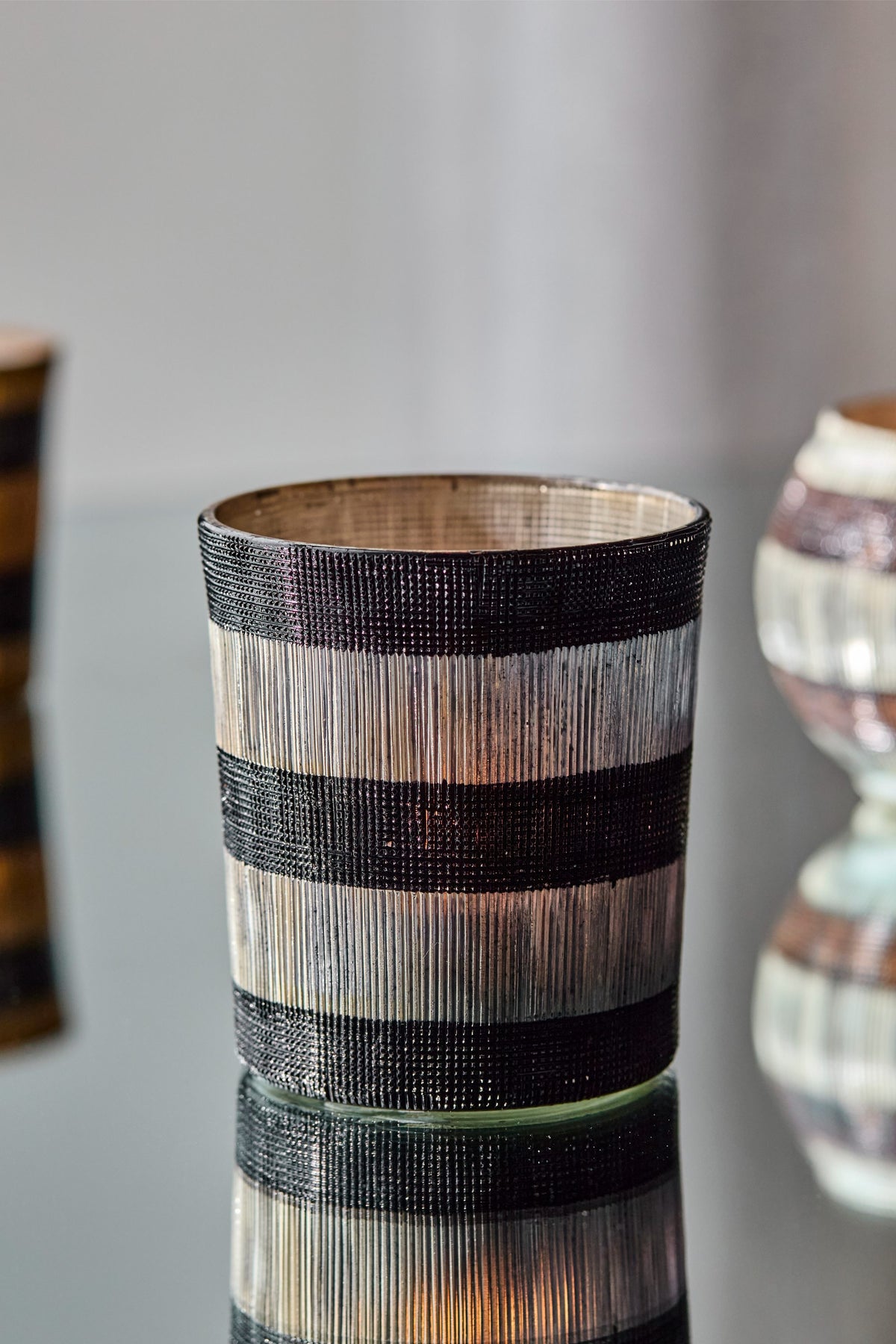 stripe tealight holder