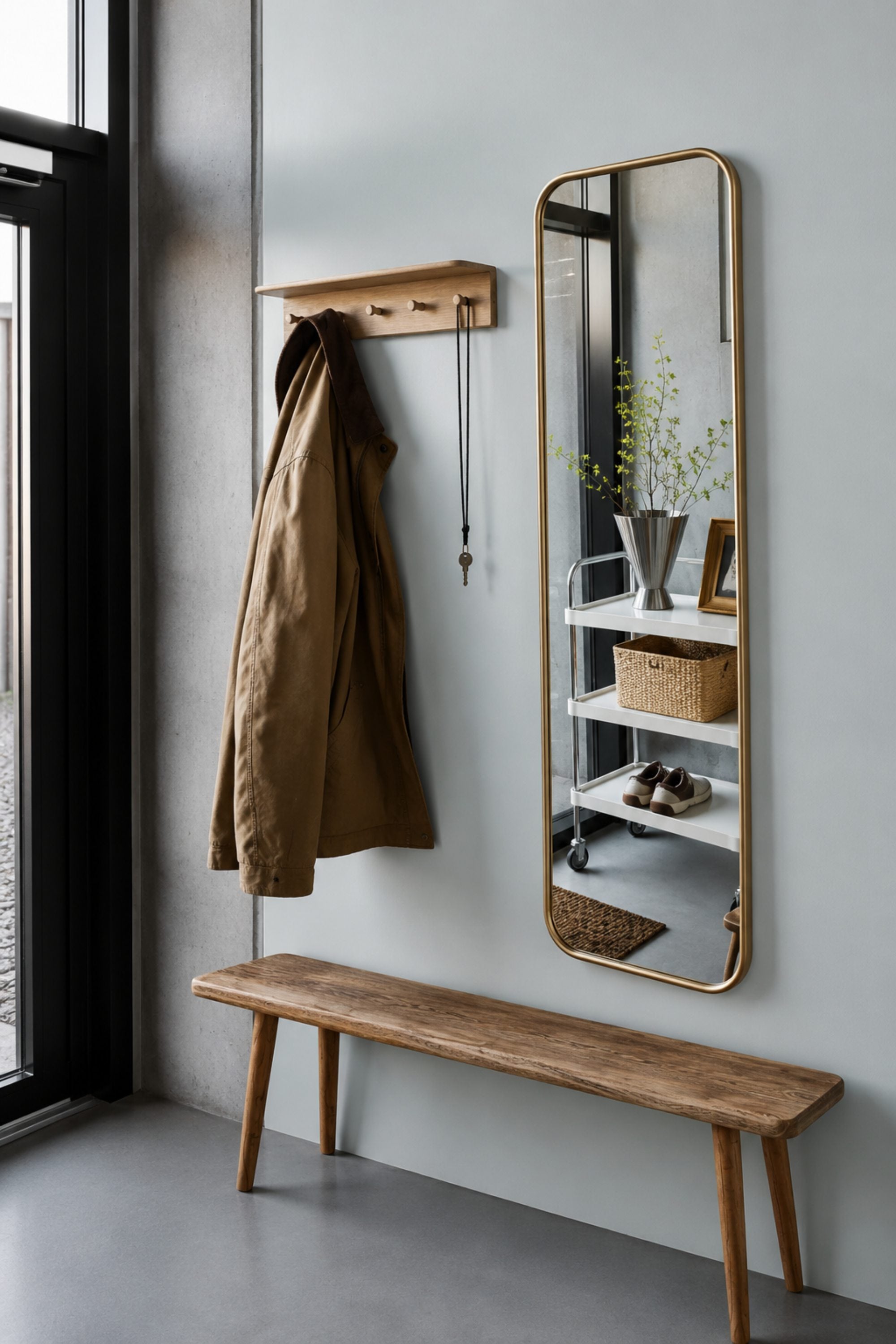 handy shelf + coat rack
