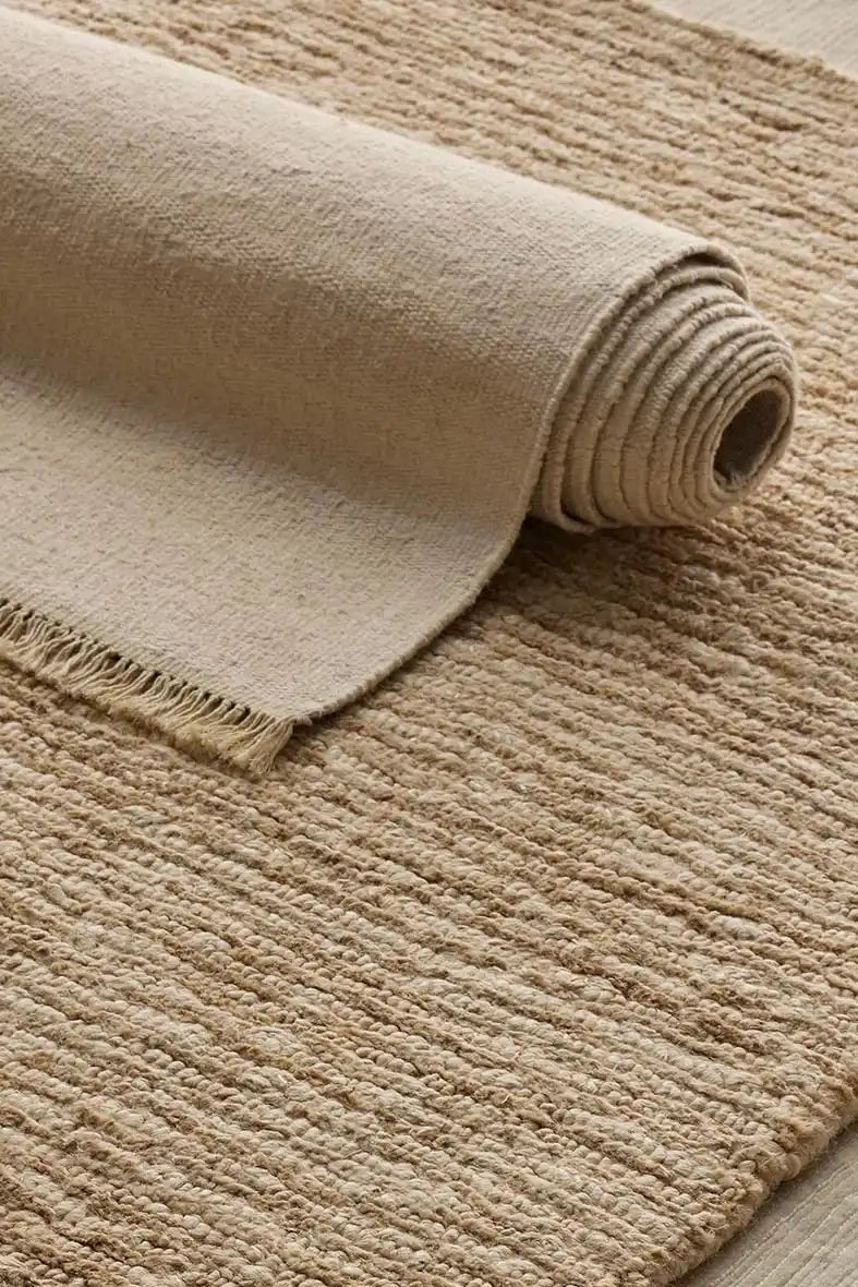 emilio linen floor rug canvas