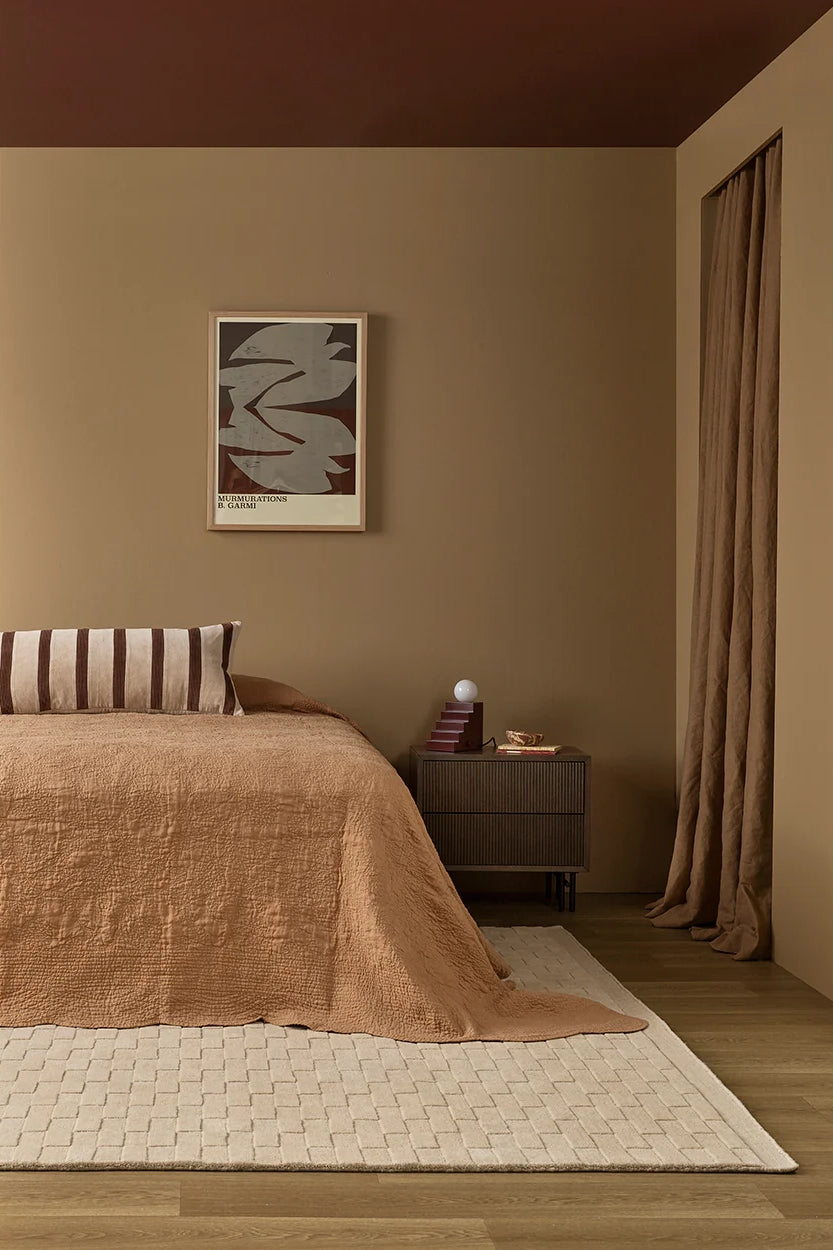huxley cushion natural/chocolate