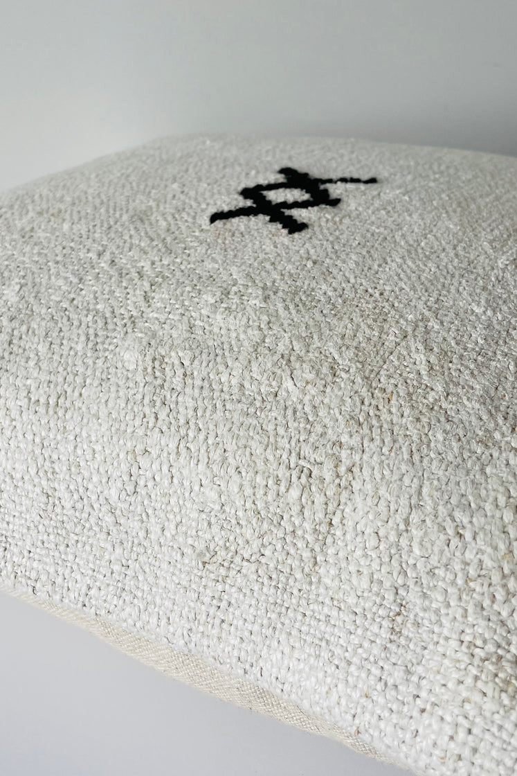 vintage hemp cushion cover cross