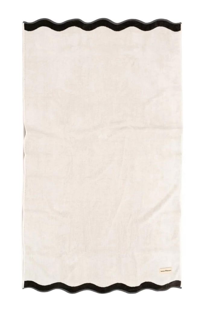 riviera beach towel white/navy