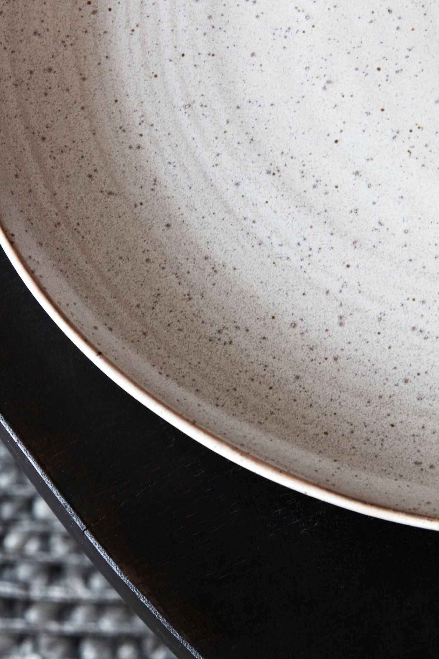 pion dinner plate off white speckle set/4