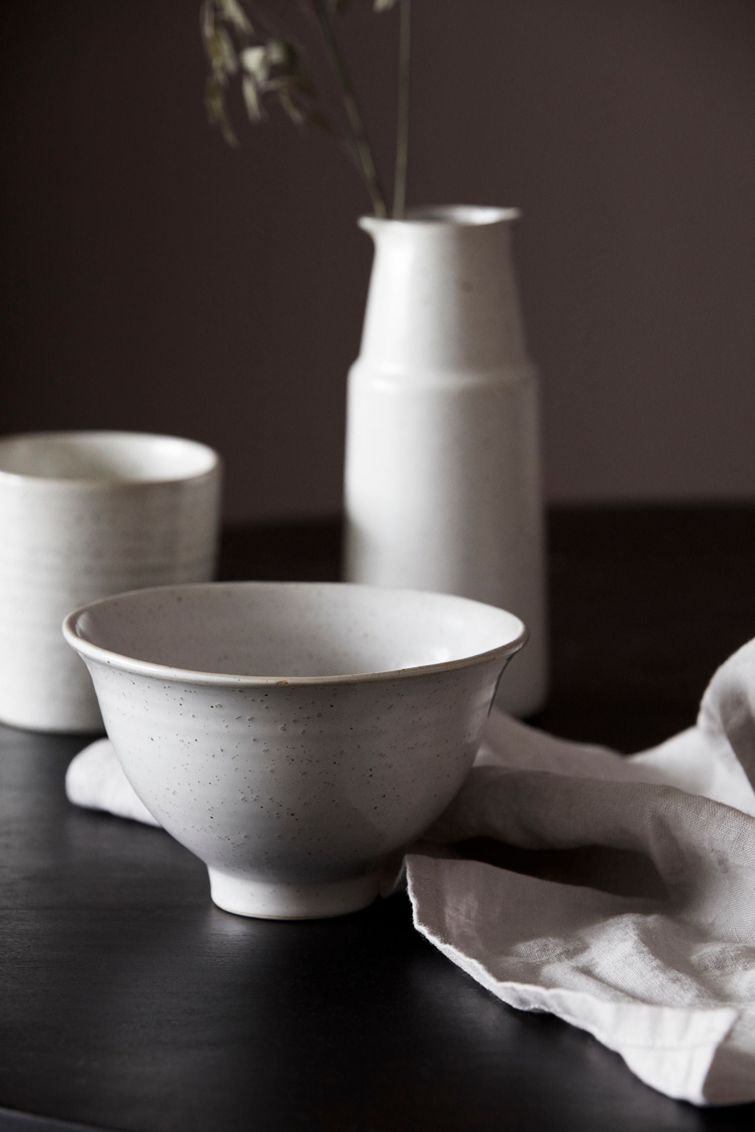 pion small bowl off white speckle