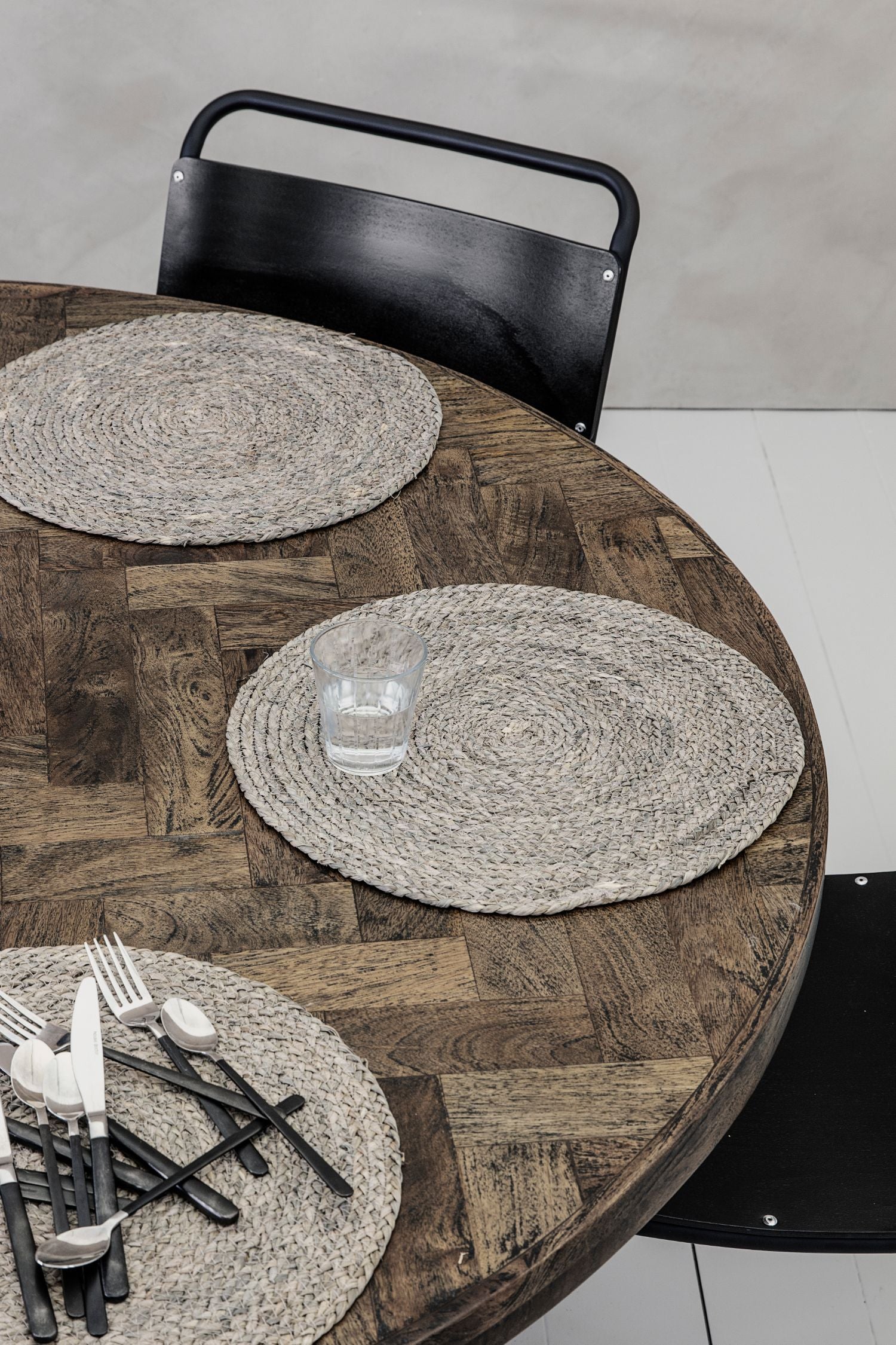 circle placemat set/4 grey