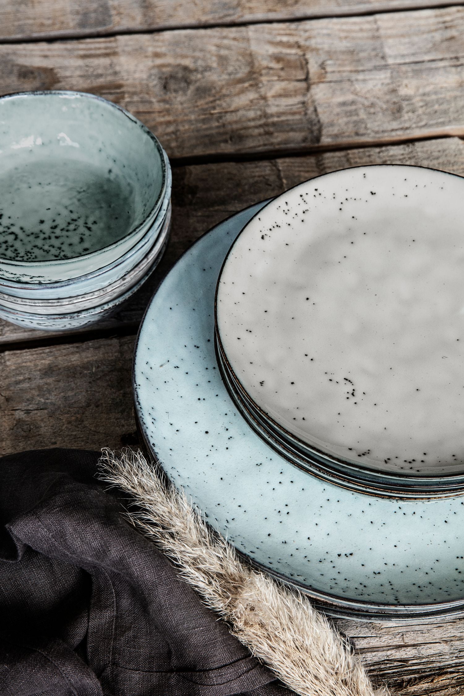 rustique dinner plate set/4