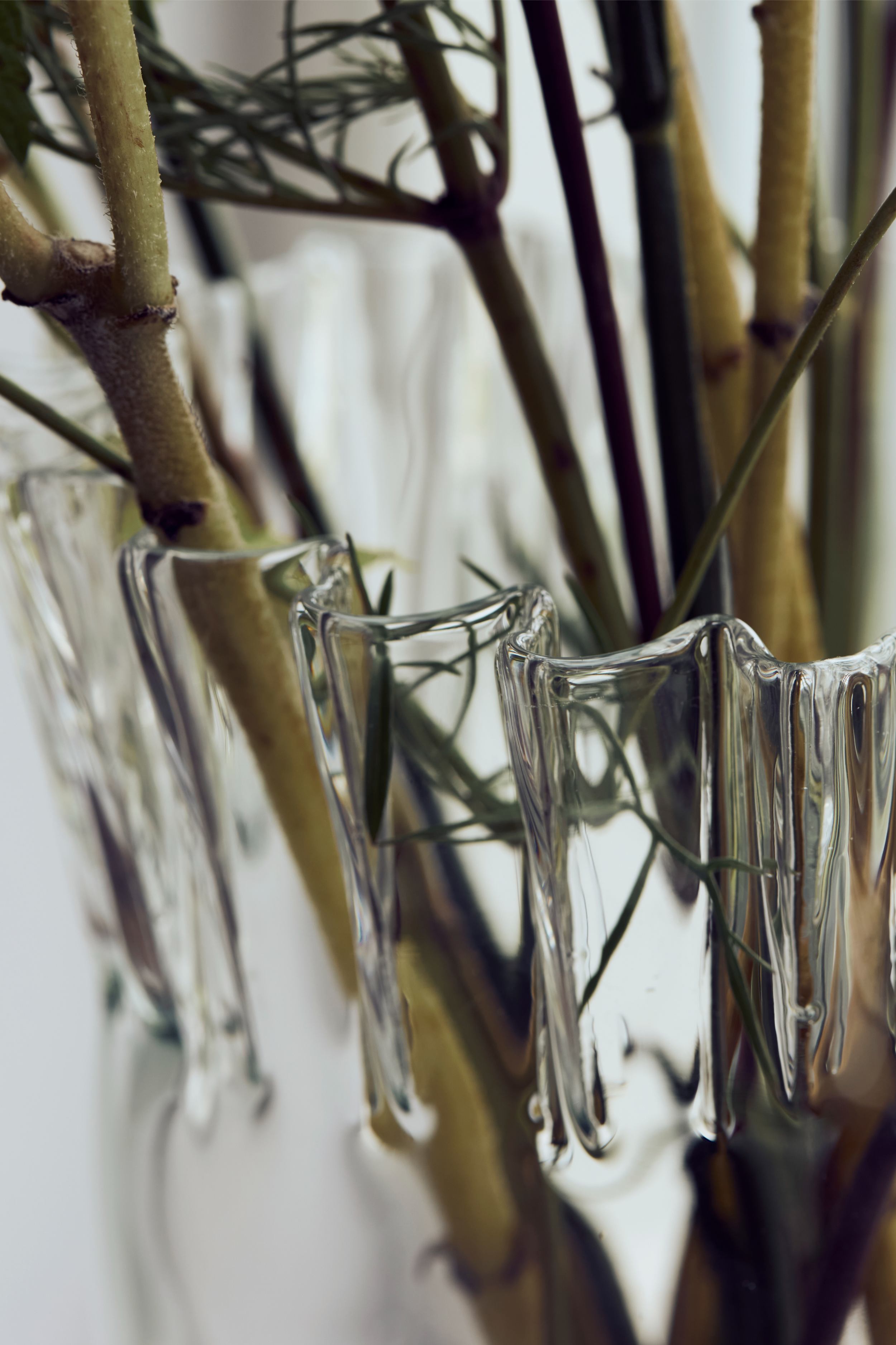 Fold glass vase