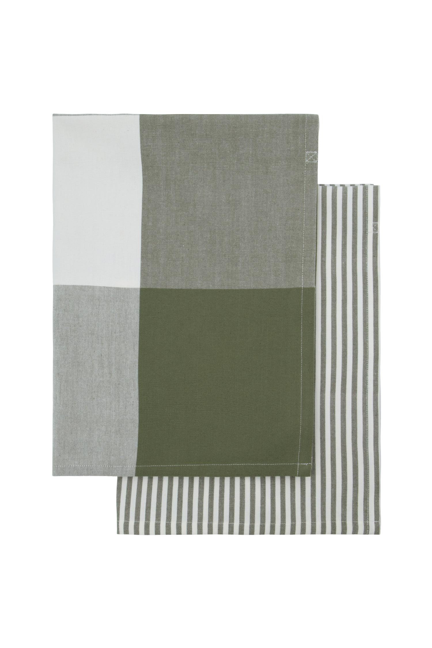 cook teatowels set/2 olive