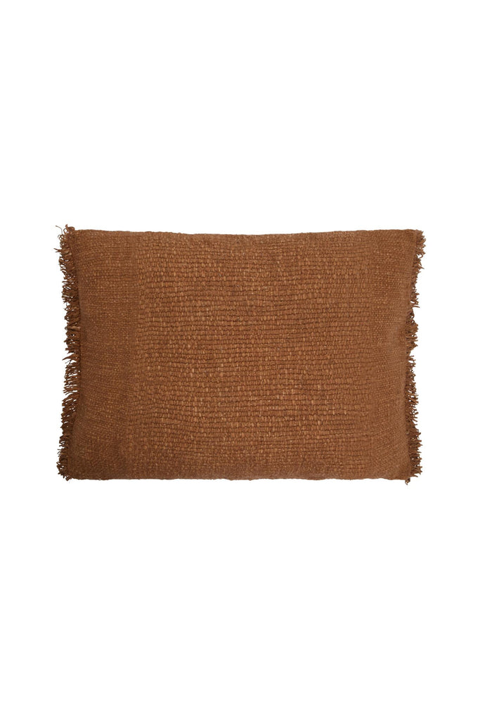 fray cushion cover brown