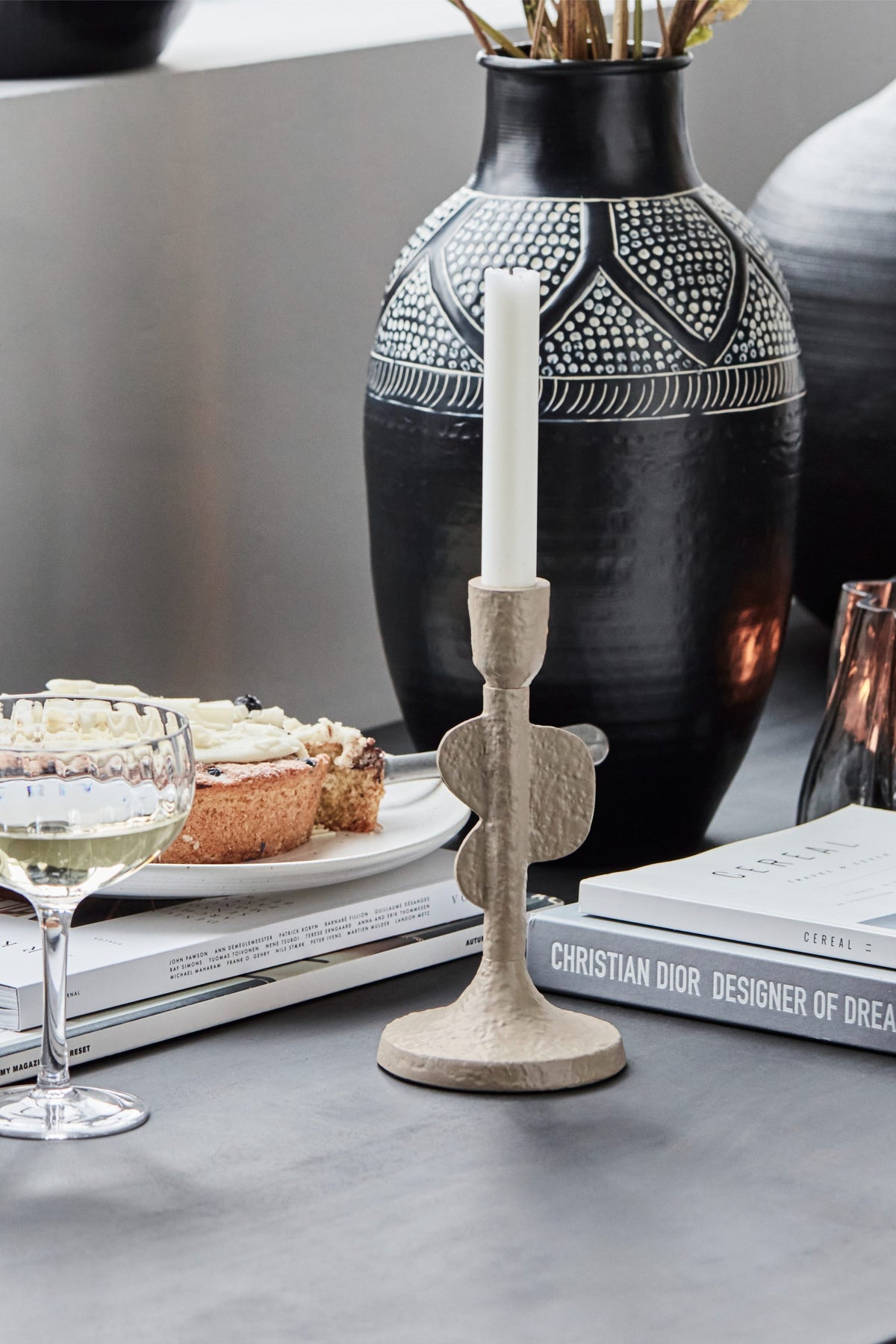 donna candlestand beige