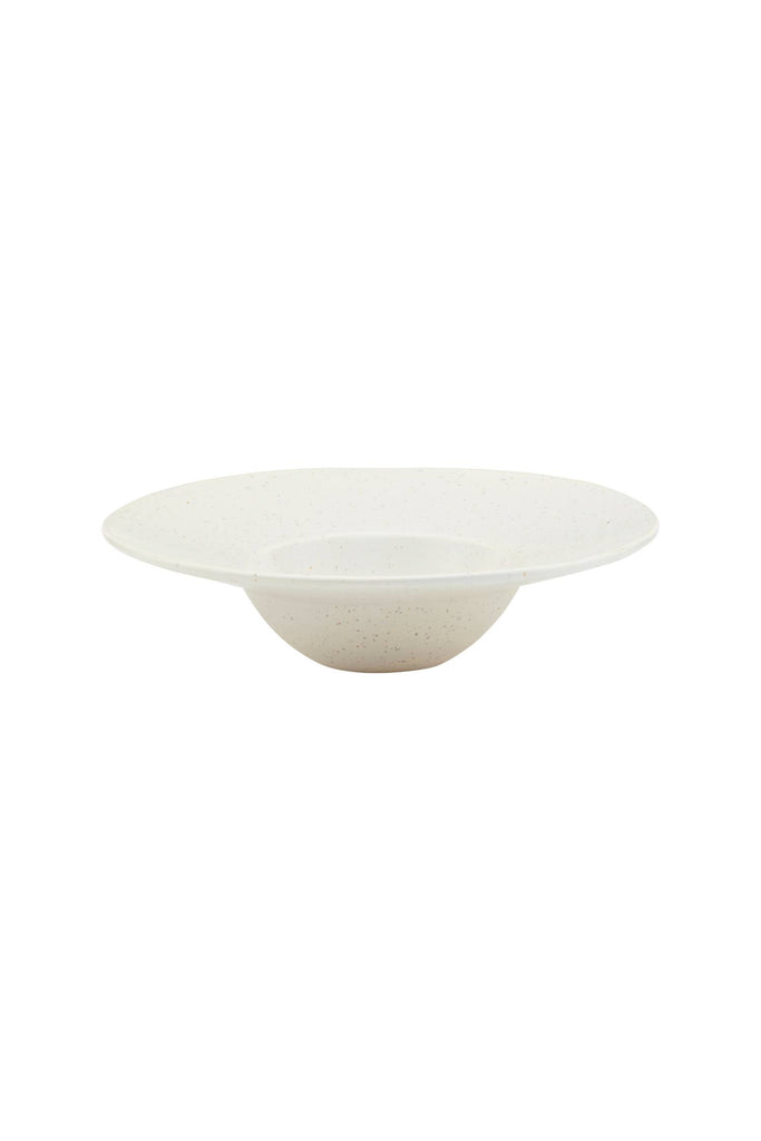 pion  gourmet pasta plate off white speckle