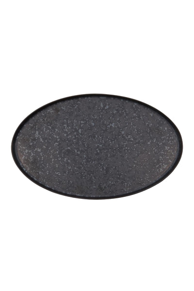 pion oval serving dish coal