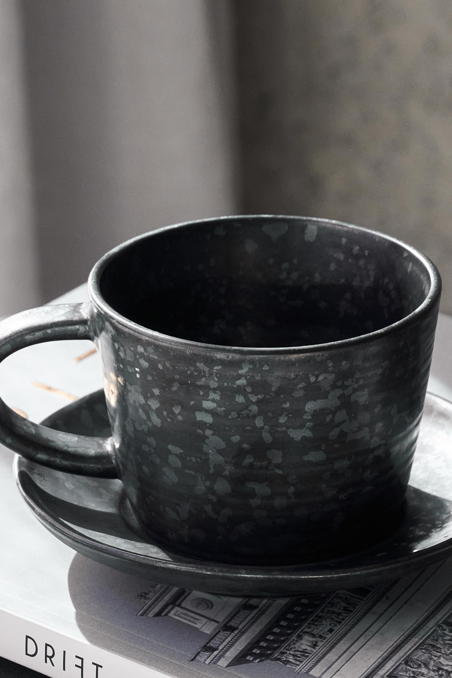 pion cup & saucer coal