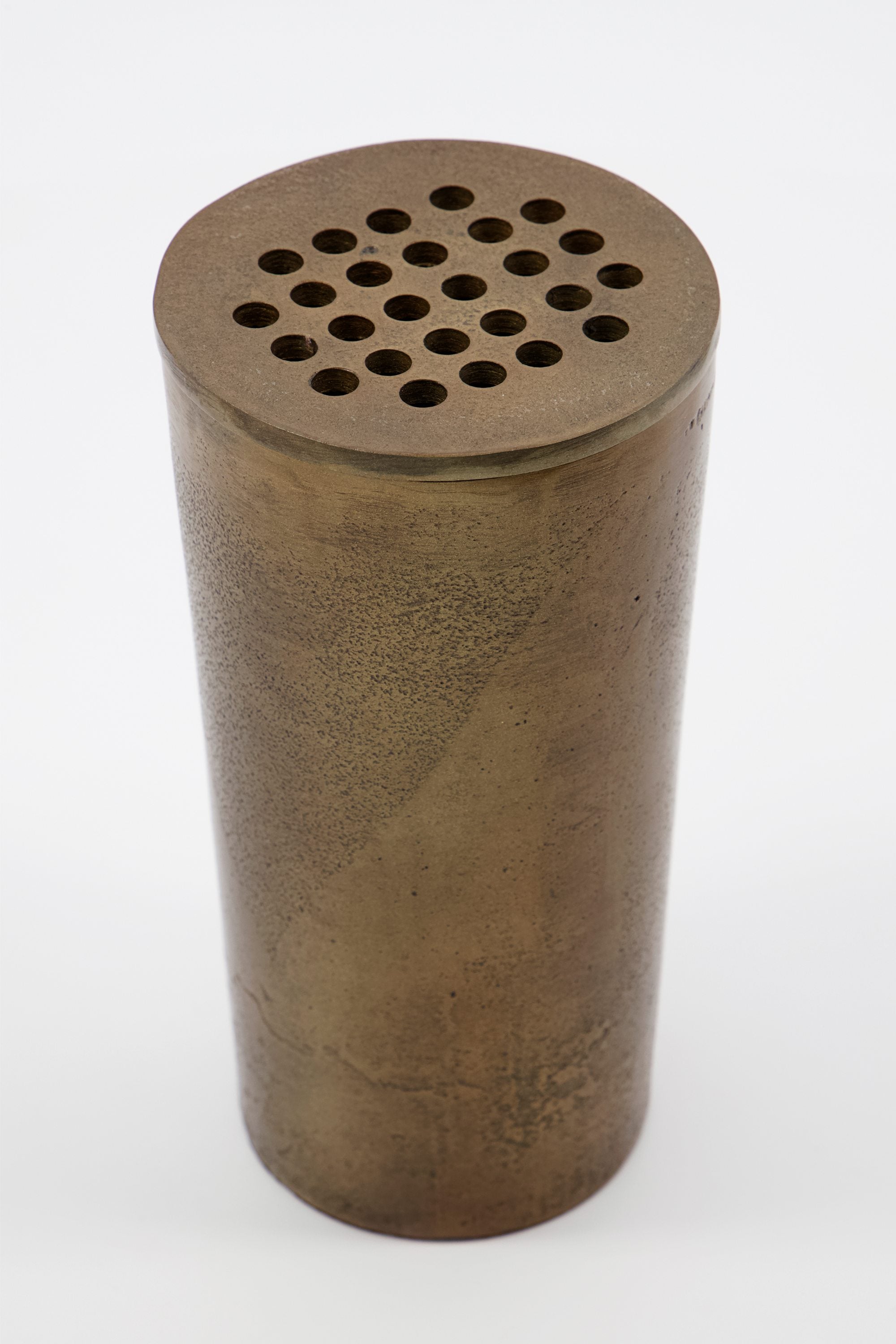 flow vase tall antique brass