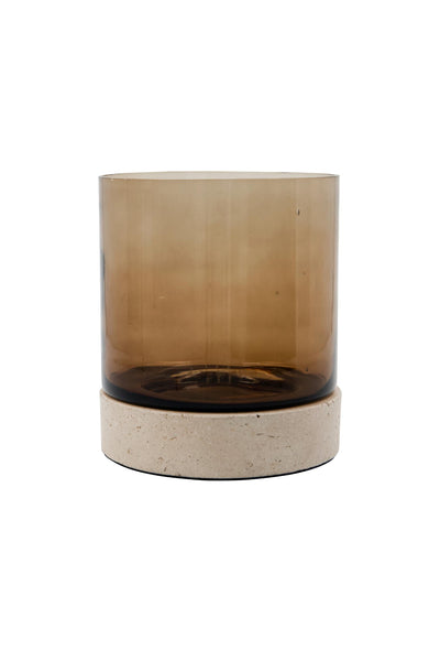 rivo candleholder travertine