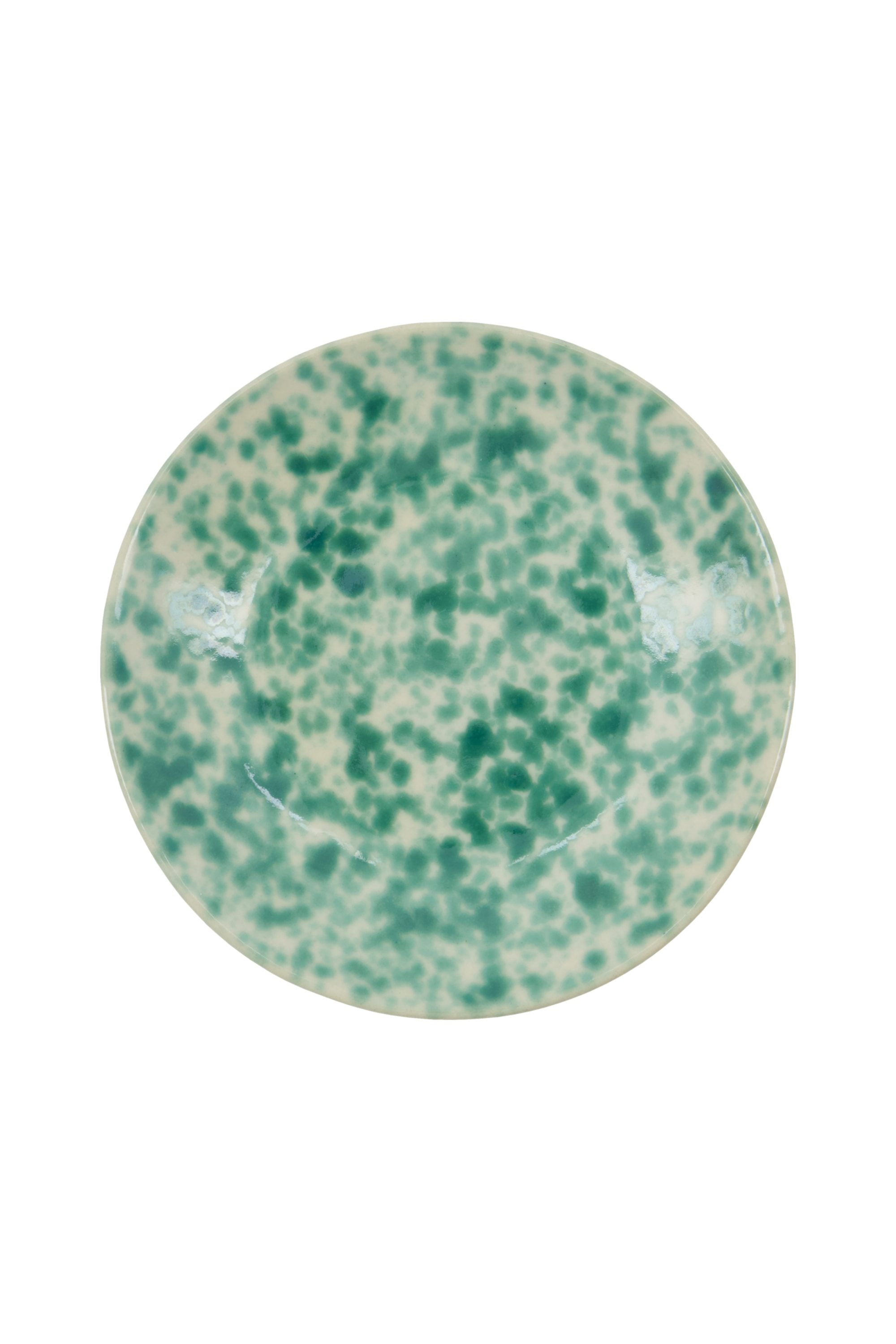diva cake plate green