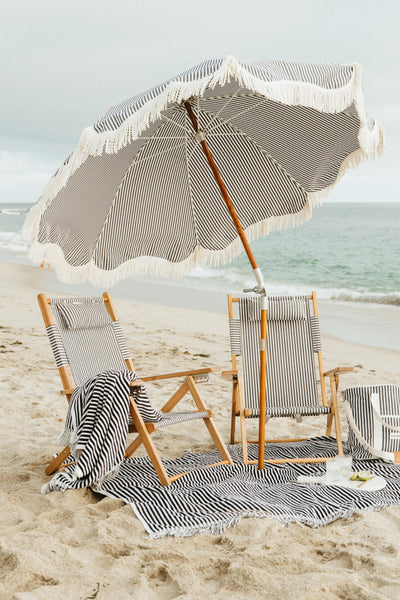 premium beach umbrella laurens navy stripe