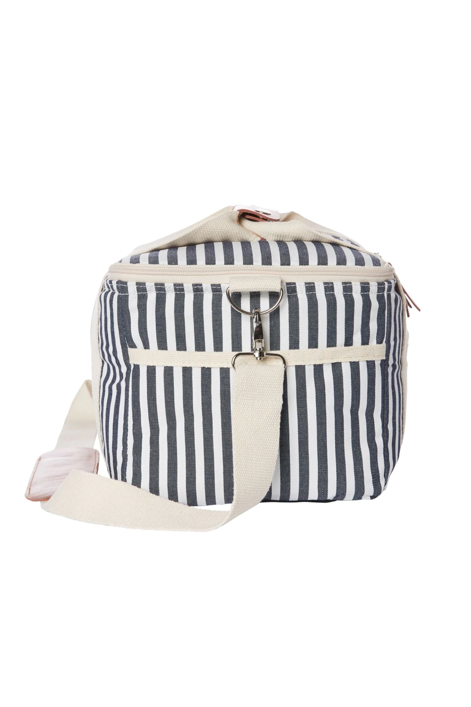 premium cooler bag navy stripe
