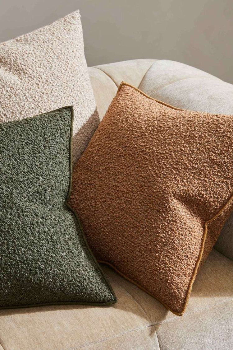 boucle cushion cover copper