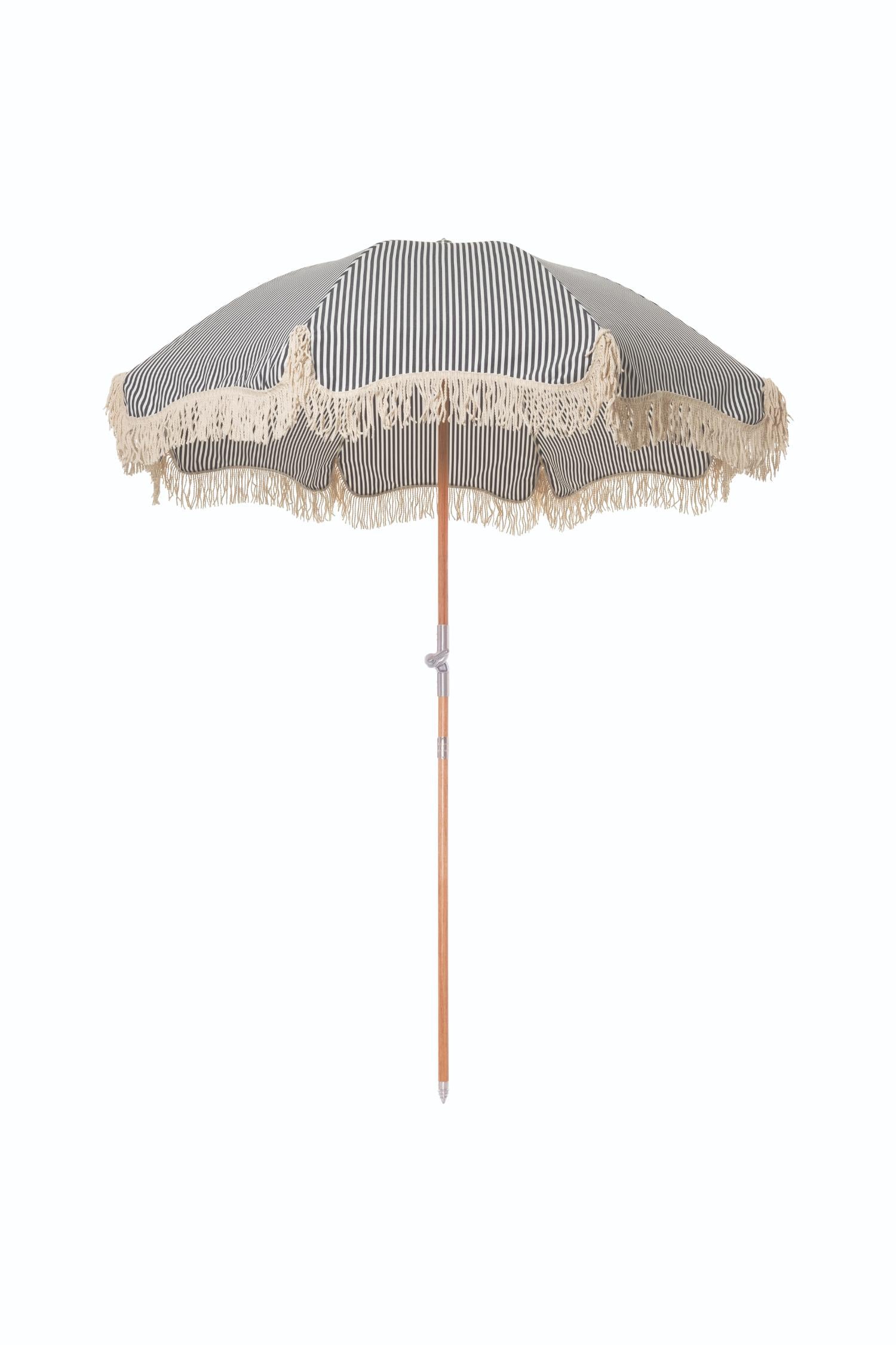 premium beach umbrella navy stripe