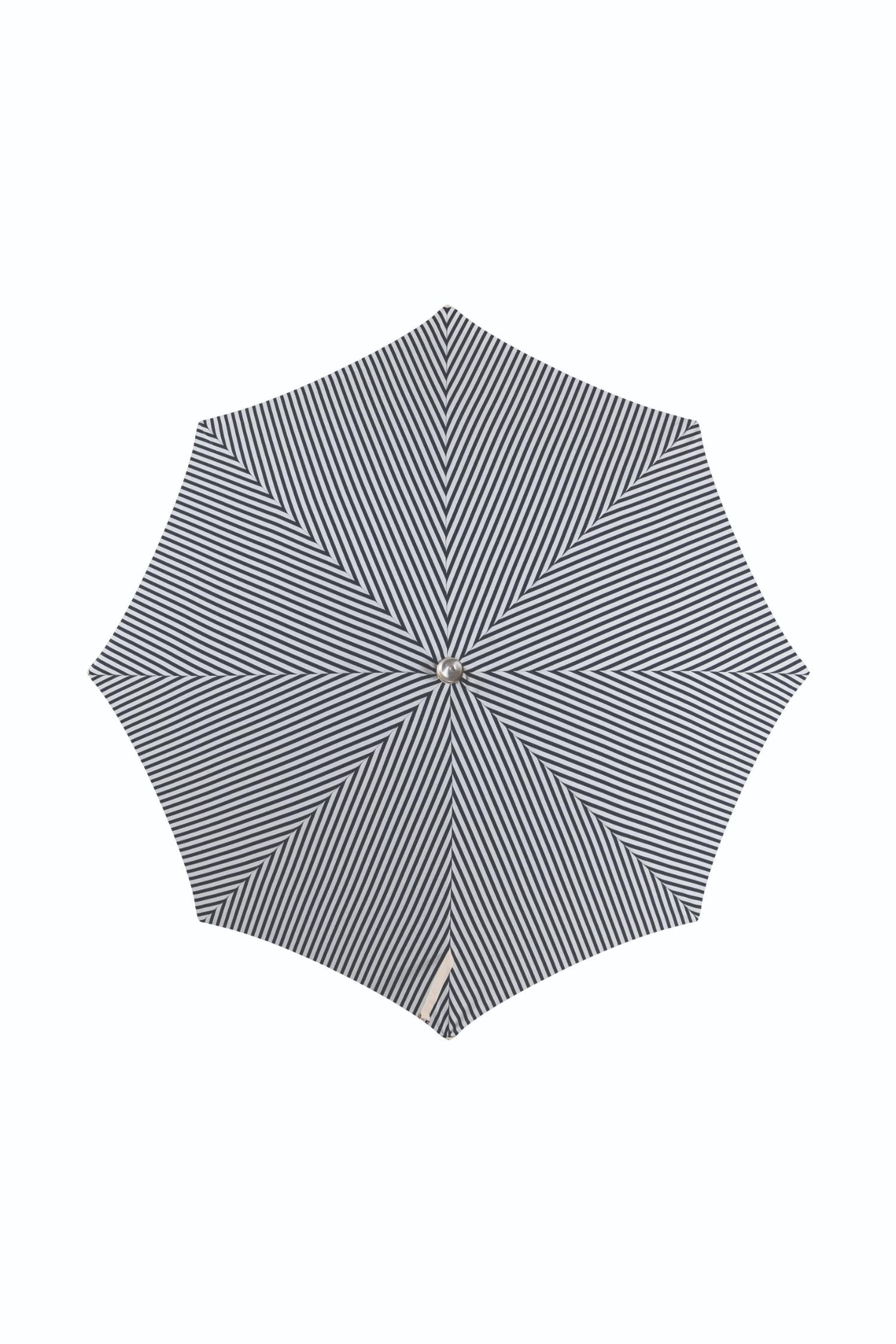 premium beach umbrella navy stripe