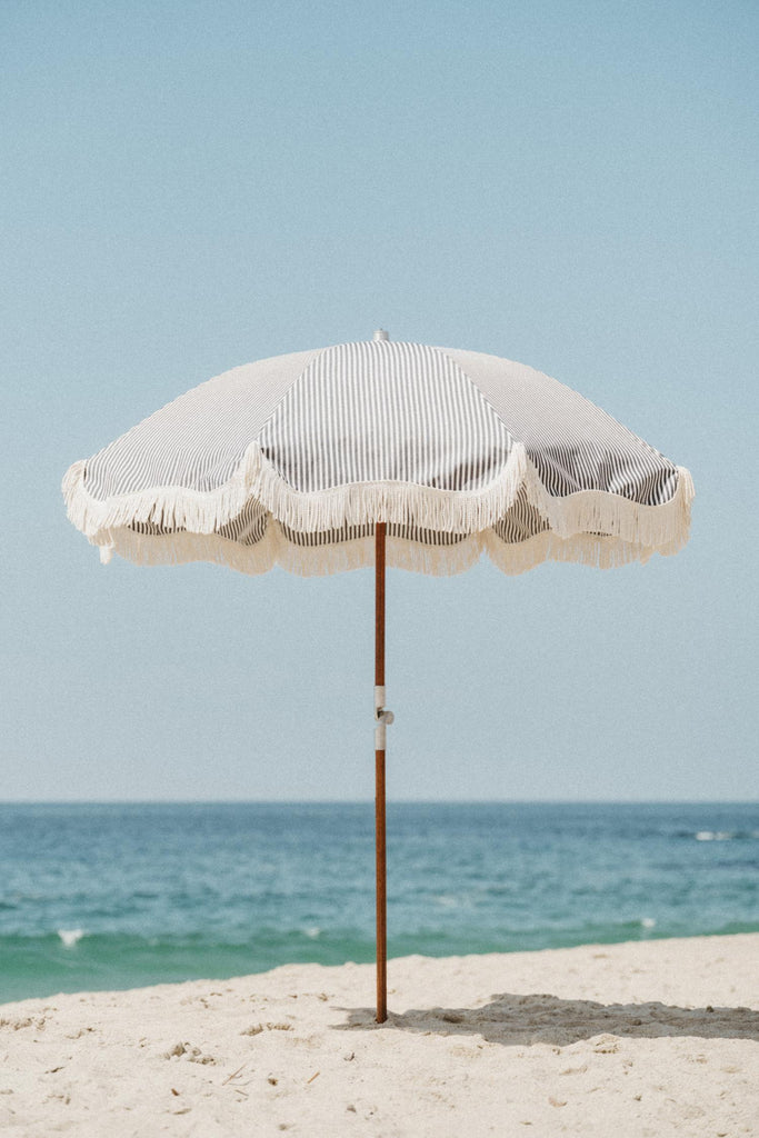 premium beach umbrella laurens navy stripe