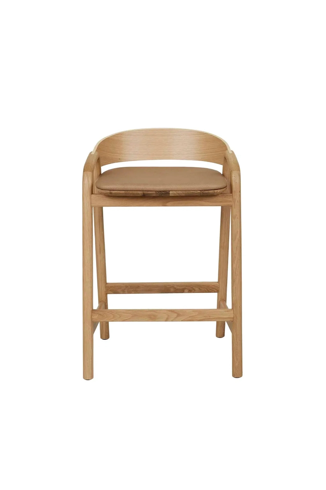 barstool oak/pecan leather