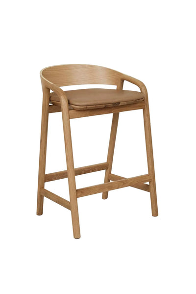 barstool oak/pecan leather