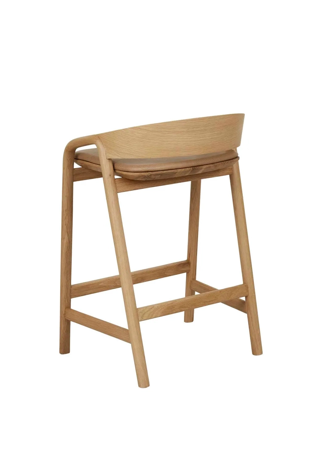 barstool oak/pecan leather