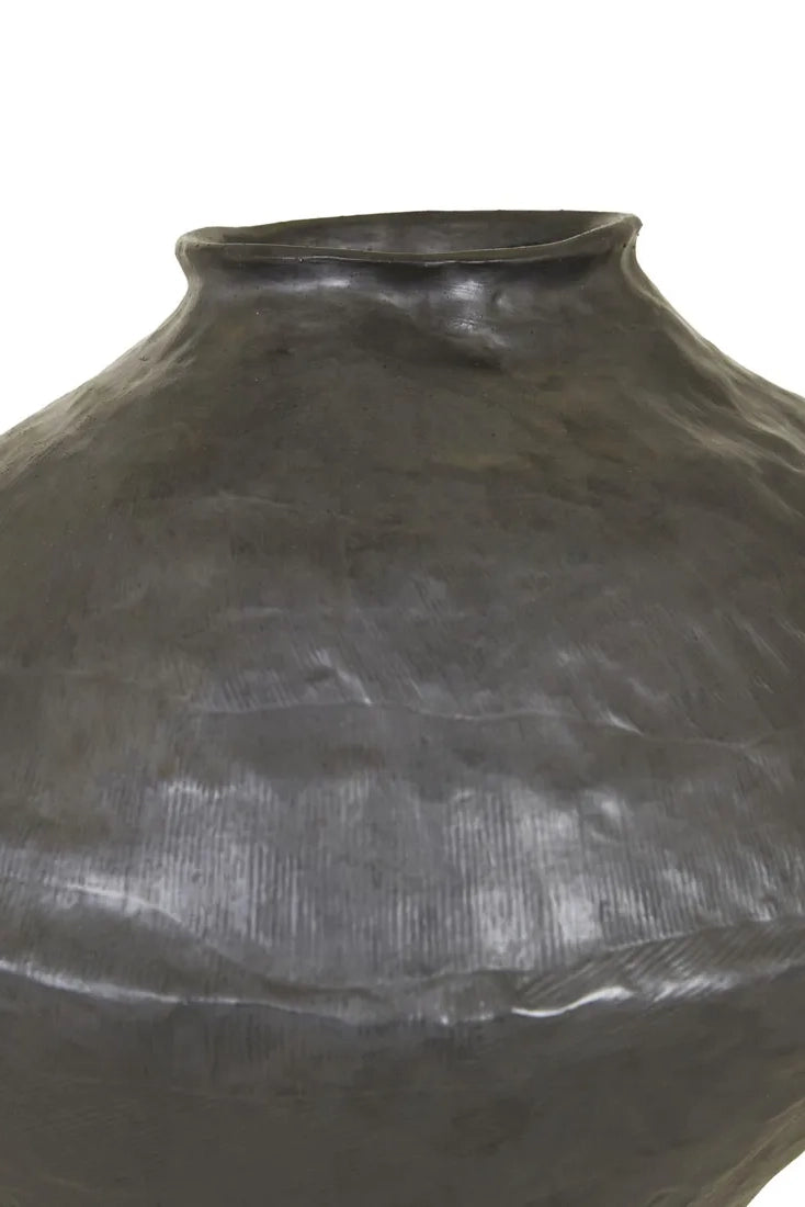 luna vase black