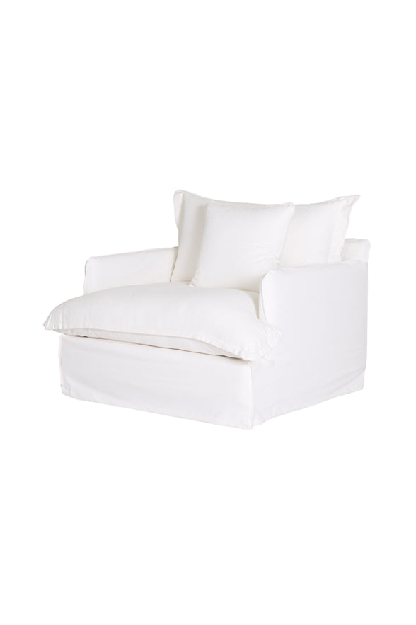 familia sofa chair canvas white