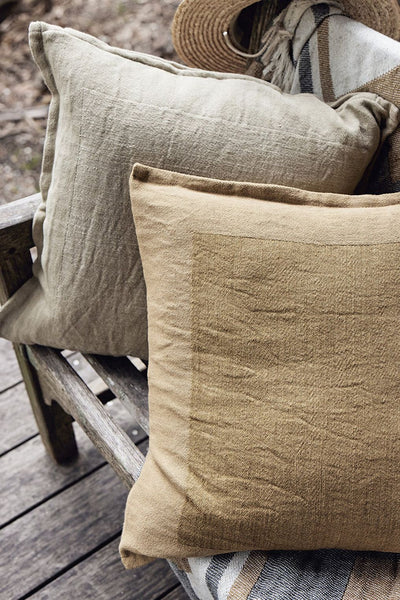 barebones cushion cover light safari