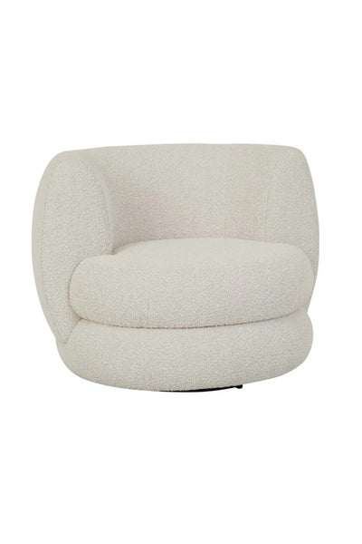 swivel lounge chair boucle