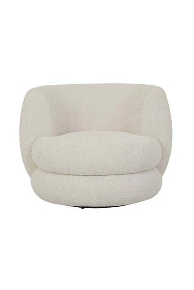 swivel lounge chair boucle