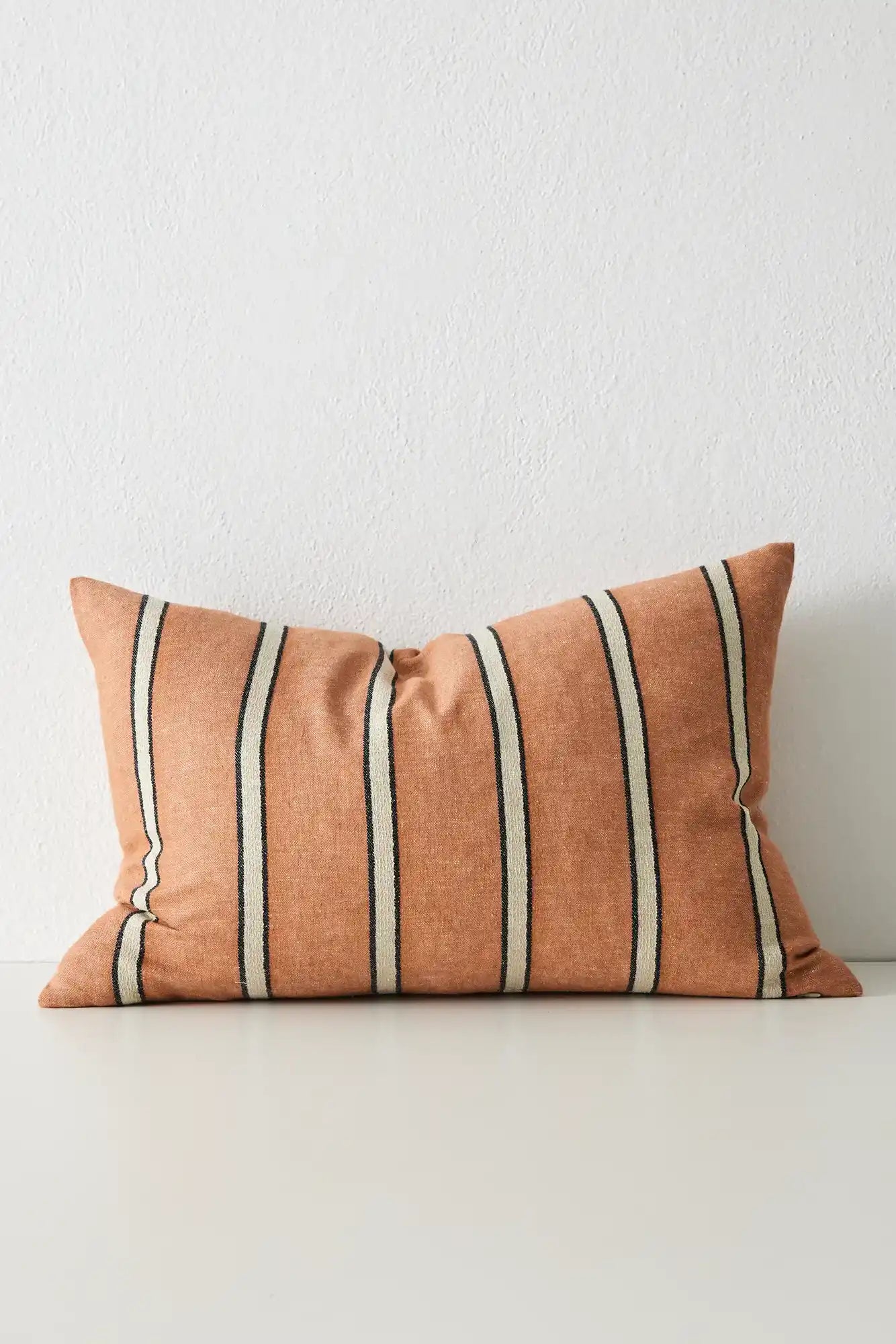 cabana stripe cushion cover terracotta