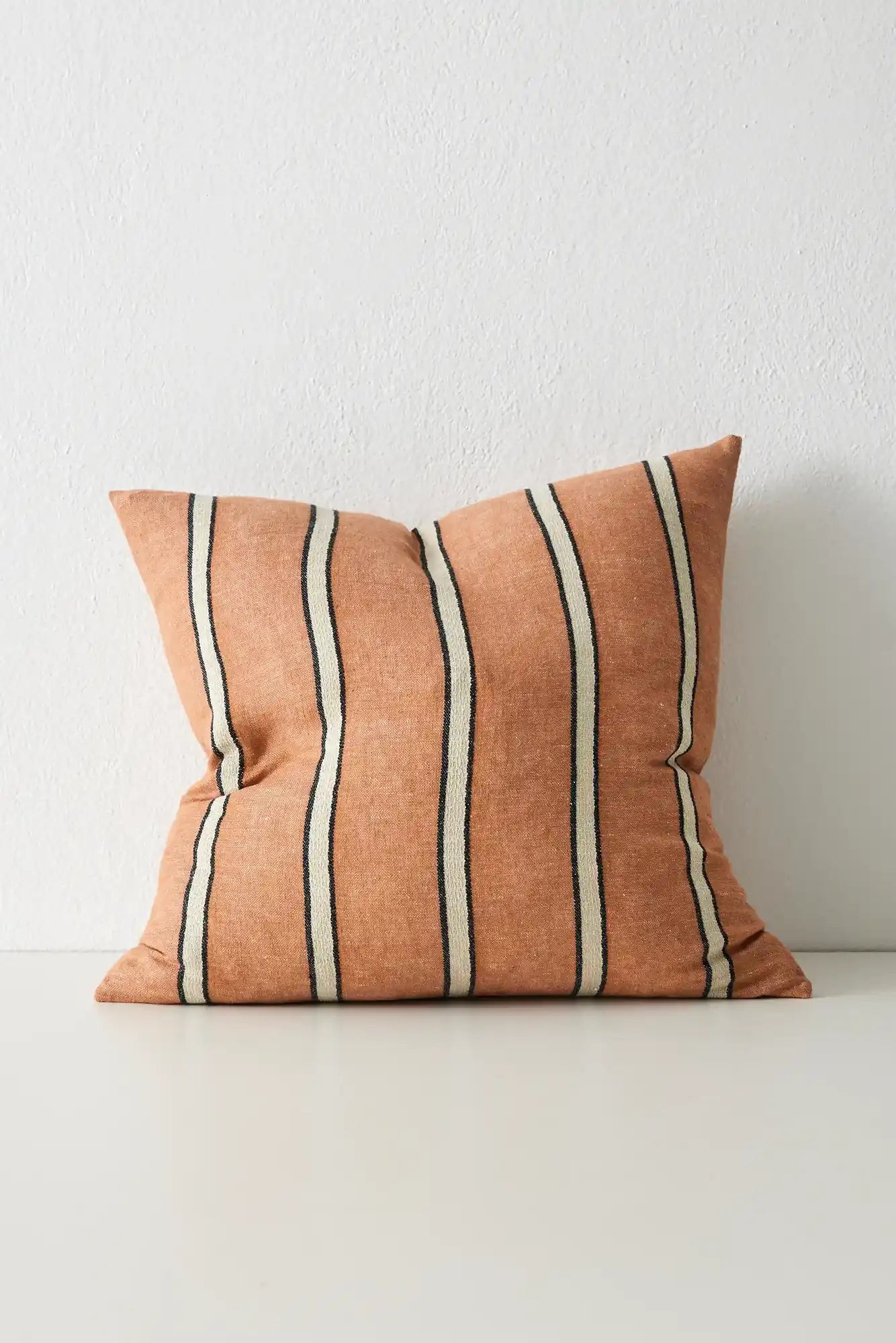 cabana stripe cushion cover terracotta