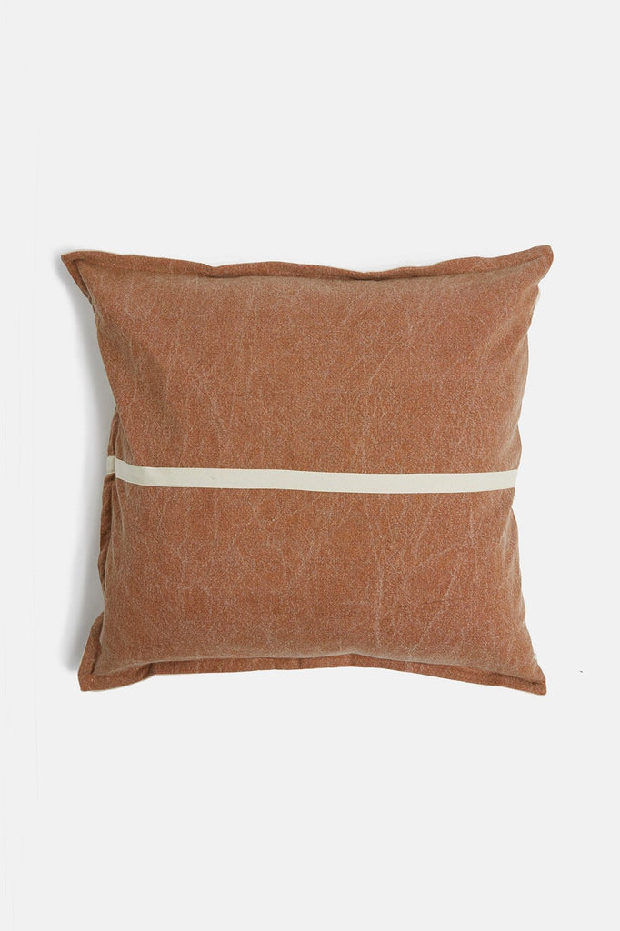 wanderful square cushion cover dark tan
