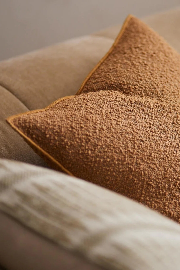 boucle cushion cover copper