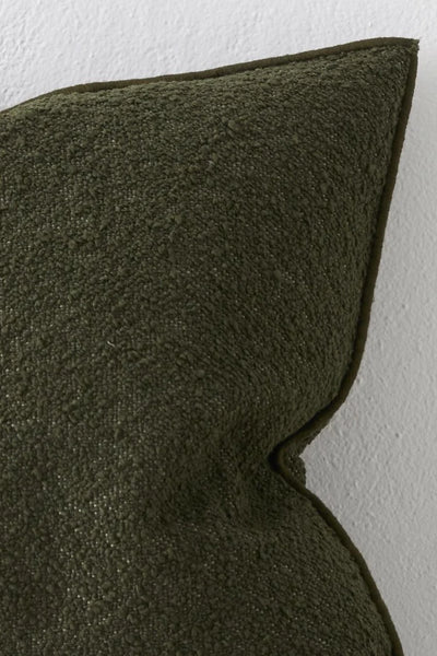 boucle cushion cover olive