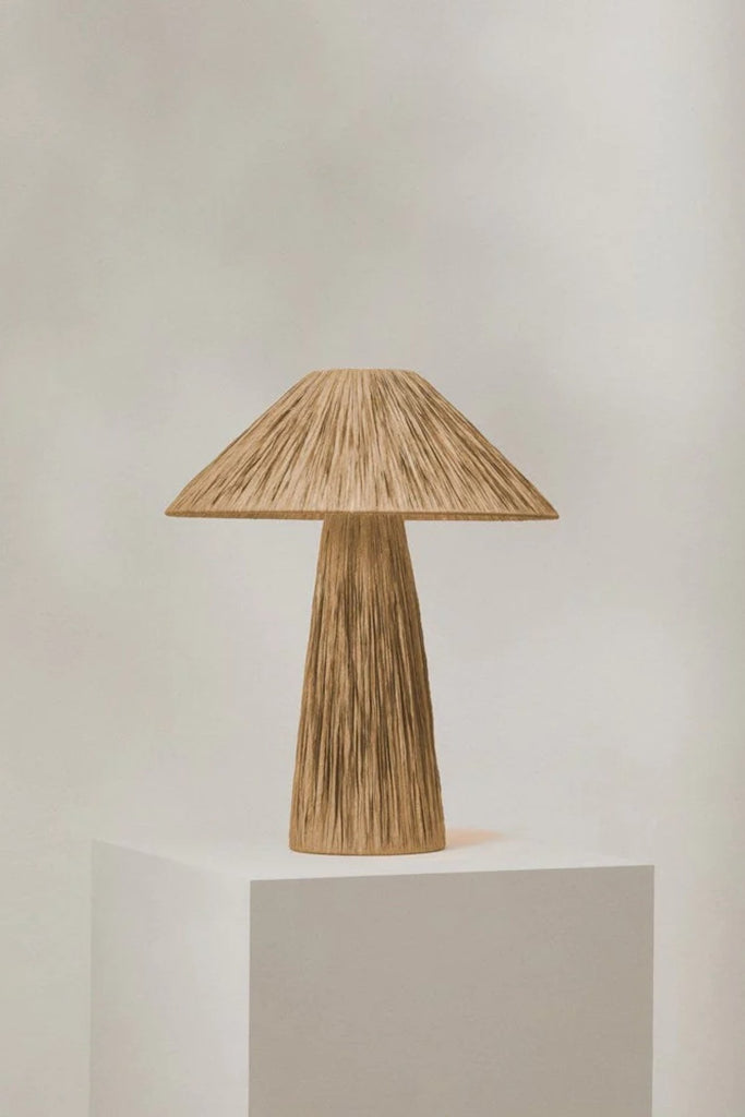 ourea raffia table lamp natural