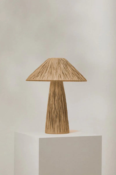 ourea raffia table lamp natural