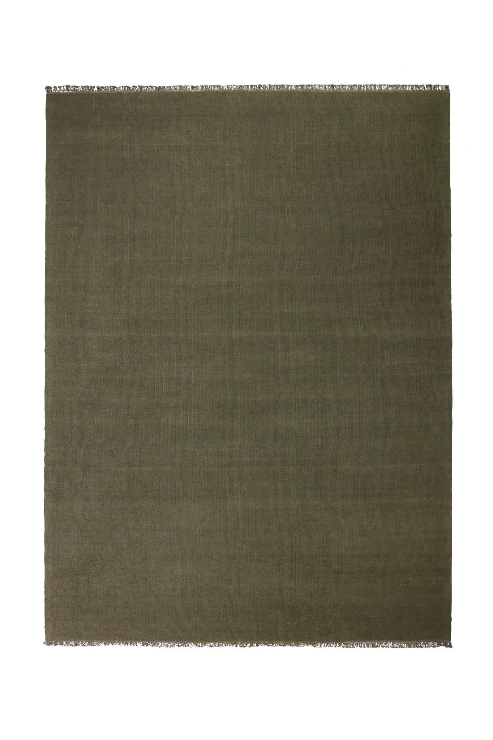 emilio linen floor rug deep olive