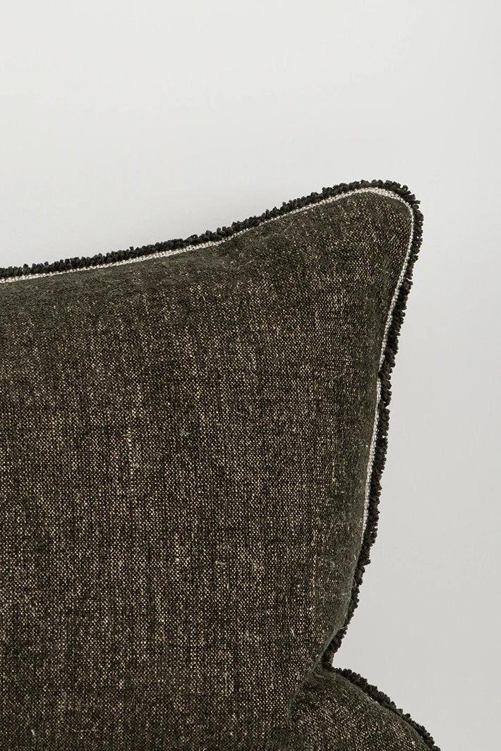 sutton cushion cover olive long