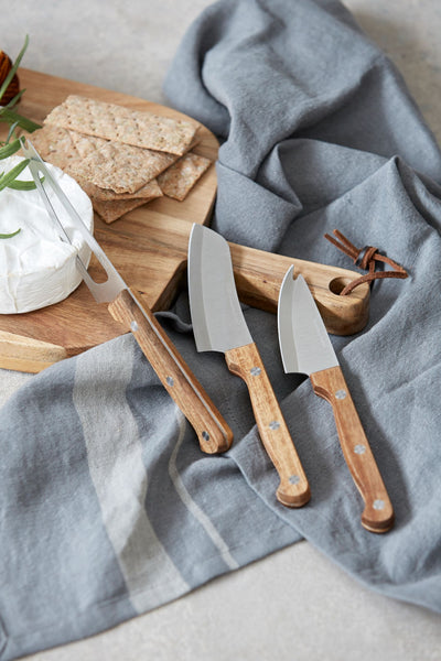 cheese knives set/3 wood